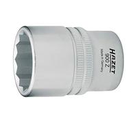 Hazet Llave de vaso doble hexágono 900Z-25 25mm, arrastre 1/2 pulgada, acero cromo vanadio, diseño robusto