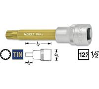 Hazet Llave Vaso de Impacto 12mm Estriada Xzn 1/2" 12,5mm 100mm Largo 990LG-1