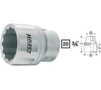 Hazet Llave Vaso de Impacto 22mm 3/4" 20mm Doble Hexagonal 1000Z-22