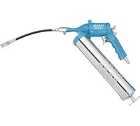 Hazet Pistola engrasadora 9042N-1, Pistola engrasadora ajustable con una sola mano, tubo metálico de 172 mm de longitud, manguera de nailon de 230 mm de longitud, capacidad de llenado: 400 ml