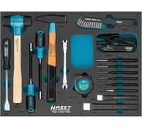 HAZET set universal 163-143/18N, 18 piezas, incl cincel, destornillador, rascador, martillo, rodillo de cinta métrica, set de electrónica y cepillo para pinzas de freno