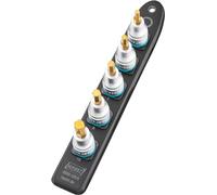 Hazet Smart-Rail 986K-SR/5, Parte inferior magnética con 5 ranuras, accionamiento: cuadrado 12,5 mm (1/2 pulg), salida: perfil hexagonal, para llaves de vaso