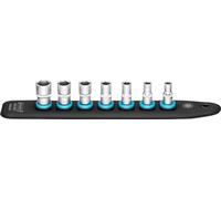 Hazet SmartRail 1/4 850-SR/7, Riel de plástico para llaves de vaso, Soporte para 7 llaves de vasoI Accionamiento: cuadrado 6,3 mm (1/4 pulgada), salida: Perfil TORX interno, magnético