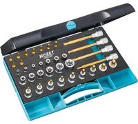 HAZET TORX 1557/35 juego de herramientas I Juego de 35 piezas I ¼ y ½ pulgada I Juego para trabajos de atornillado de precisión