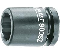 Hazet vaso destornillador de impacto para máquinas 900SZ-27, 12,5 mm de cuadradillo, 27 mm de ancho de llave, con agujero, vaso fosfatado y engrasado para funcionamiento con máquinas