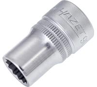 HAZET vaso doble hex 900Z-12 12mm I accionamiento 1/2 pulgada I acero cromo vanadio, diseño robusto