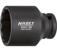 HAZET vaso para destornillador de impacto y de máquina 3047-36 I hexágono doble I ancho de llave 36 mm I para uso en máquinas".