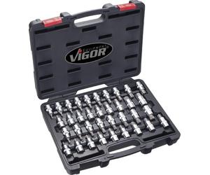 Hazet - Vigor V2496 - Juego de vasos para llaves (12.5mm)