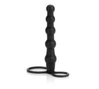 Hazlo anal con anillo fálico de silicona portátil para doble penetración