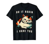 Hazlo de Nuevo, te Reto, con los Ojos Laterales, Meme Cat Camiseta