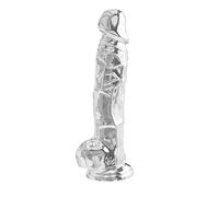 Hazlo grande consolador con ventosa pene falso transparente vaginal anal real...