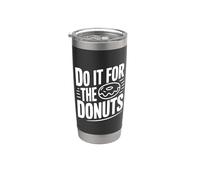 Hazlo por las donas Humor divertido amante de la comida Vaso térmico de acero inoxidable de doble pared