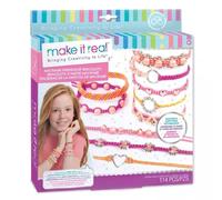 Make It Real 2901318 DIY Macrame Friendship Bracelets, Craft Kit for Children, Jewellery Making, Multicoloured