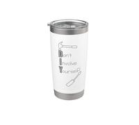 Hazlo tú mismo: no te involucres a ti mismo, divertida broma sarcástica/sarcasmo Vaso térmico de acero inoxidable de doble pared