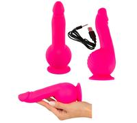 Hazlo vibrador anal vaginal realista con ventosa de silicona rosa suave