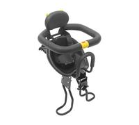 HazLope Asiento infantil de bicicleta delantero, asiento infantil para bicicleta de 1 a 5 años, asiento de bicicleta para niños de 35 kg, posición de asiento ajustable+altura del pedal, barandilla de