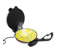 HazLope Roti Maker, Chapati Maker, Tortilla Maker de acero inoxidable, antiadherente, 32 cm, doble calefacción, 220 V, temperatura ajustable 200 °C, horneado rápido, ahorra espacio para el hogar y el