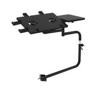 HazLope Soporte para ordenador portátil, soporte para teclado, soporte de refrigeración para ordenador portátil, altura ajustable 42-60 cm, plegable 41 x 27 cm, ventilador dual de 2000 rpm, giratorio