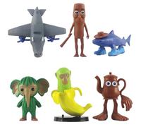 HAZMA 6 Piezas 3D Impreso Tralalero Tralala Figura, Tung Tung Tung Sahur Figura,A, Italian Brainrot Para Coleccionar Y Decoración, Regalo Para Niños Y Adultos,A(Italian Brainrot) Excelente