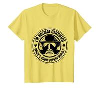 Hazmat Bombero, Técnico Hazmat Certificado-Superpoderes Camiseta, Niños, Limón, 10 años