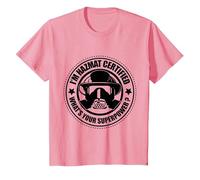 Hazmat Bombero, Técnico Hazmat Certificado-Superpoderes Camiseta, Niños, Rosado, 10 años
