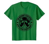 Hazmat Bombero, Técnico Hazmat Certificado-Superpoderes Camiseta, Niños, Verde Kelly, 10 años