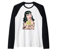 Hazme un Favor y Deja de Hablar sarcástico Retro Pop Art Girl Camiseta Manga Raglan