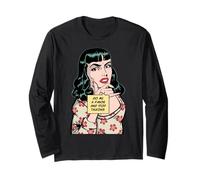 Hazme un Favor y Deja de Hablar sarcástico Retro Pop Art Girl Manga Larga