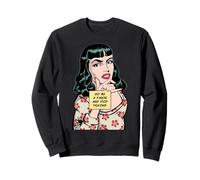 Hazme un Favor y Deja de Hablar sarcástico Retro Pop Art Girl Sudadera