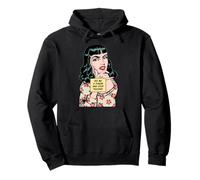 Hazme un Favor y Deja de Hablar sarcástico Retro Pop Art Girl Sudadera con Capucha