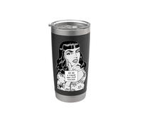 Hazme un favor y deja de hablar sarcástico retro pop art girl Vaso térmico de acero inoxidable de doble pared