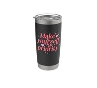 Hazte una cita prioritaria de amor propio Vaso térmico de acero inoxidable de doble pared