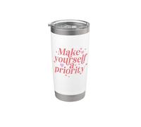 Hazte una cita prioritaria de amor propio Vaso térmico de acero inoxidable de doble pared