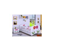 HB Cuna Cama con Colchón y buzón - Nuevo, diferentes diseños Blanco HERZBLUMEN Talla:140x70cm mit Schublade