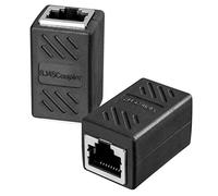 hb-digital 1 x RJ45 LAN Acoplamiento CAT 6 Ethernet Conector de red Cable alargador para cable de red, cable de conexión, adaptador de hasta 10 Gigabit apantallado doble hembra