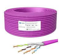 HB-DIGITAL 15m cable de red CAT.7a cable LAN cable de instalación AWG 23 cobre puro S/FTP PiMF LSZH sin halógenos conforme a RoHS Ethernet cable de datos PoE 10Gbit/s máx. 1200MHz morado
