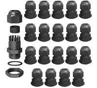 hb-digital 20x Prensaestopa M16 4-8 für mm IP68 Impermeable Resistente al Polvo Resistente a UV y Retardante de Llama para Uso Exterior e Industrial Fácil Instalación Rosca Métrica - Negro