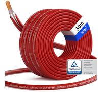 HB-DIGITAL 30m Cable solar 4 mm2 certificado TÜV Rheinland H1Z2Z2-resistente a los rayos UV flexible, cobre puro 1500 V cable de extensión fotovoltaico para panel solar inversor rojo