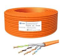 HB-DIGITAL 5m cable de red CAT.7a cable LAN cable de instalación AWG 23 cobre puro S/FTP PiMF LSZH sin halógenos conforme a RoHS Ethernet cable de datos PoE 10Gbit/s máx. 1200MHz naranja