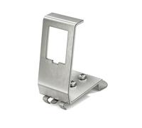 HB-DIGITAL Adaptador de riel para módulo Keystone RJ45 de 1 puerto, soporte de metal de acero inoxidable, 1,5 mm, para montaje en riel DIN de 35 mm, adecuado para módulos Keystone de 14 x 16 mm