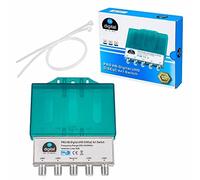 HB-DIGITAL DiseqC Conmutador con carcasa resistente a la intemperie (Full HDTV, 3D, 4K, UHD)