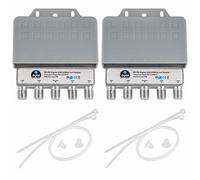 HB-DIGITAL DiseqC Conmutador con carcasa resistente a la intemperie (Full HDTV, 3D, 4K, UHD)