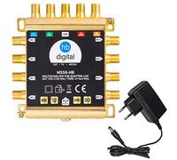 HB-DIGITAL DVB-S / S2 Multiswitch 5/8 Distribuidor multiswitch para 1 SAT, 8 participantes / receptor de satélite Unidad de alimentación externa de bajo consumo MS58-HB HDTV FullHD 1080p 4K UHD