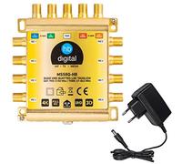 HB-DIGITAL DVB-S / S2 Multiswitch 5/8 Distribuidor multiswitch para 1 SAT, 8 participantes Receptor de satélite | Fuente de alimentación externa adecuada para Quad & Quattro LNB MS58Q-HB HDTV FullHD