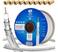 HB-DIGITAL HQ-135-100 PRO Cable de satélite coaxial con conector 10X F