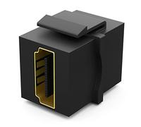 HB-DIGITAL Módulo Keystone con conector HDMI 2.0 hembra | Multimedia Keystone para panel de conexión, conector, adaptador de acoplamiento Plug & Play, color negro