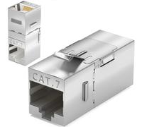 HB-DIGITAL RJ45 Keystone Cat.7 - Conector de ángulo acodado de 90 ° CAT7 STP LAN, módulo de red de hasta 1000 MHz, 10 Gbps, compatible con versiones anteriores (cat8, cat7, cat6, cat5e)