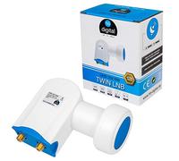 HB-DIGITAL Twin Ultra LNB LNC 2 Los participantes directos Full HD TV 3D 4K Blanco White ■ contactos chapados en Oro ■ Protección Ambiental (Extensible)