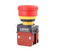 HB-K20 Waterproof IP65 22mm 20A Emergency Stop Mushroom Head Push Button Switch 2NO 2NC