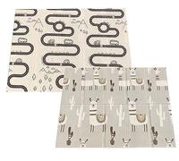 HB.YE Alfombra de Juegos Play Mat playmat Baby Reversible Colchoneta Infantil Plegable.Alfombra de Juegos de XPE, Colchoneta de Juegos Plegable, Alfombra de Doble Cara (Gris)